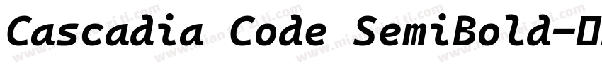 Cascadia Code SemiBold字体转换